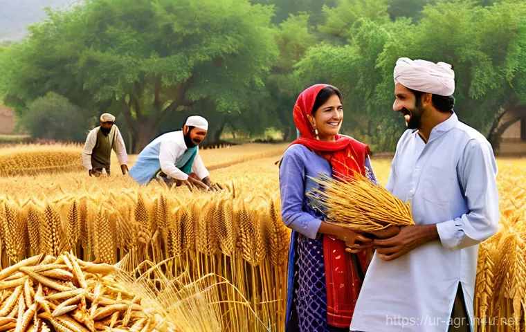 농업기술 자격증 대비 온라인 강의 - **Prompt:** An expansive aerial view of a flourishing Pakistani agricultural landscape under a clear...