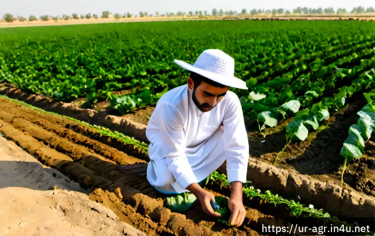 Home 17 농업기술 자격증 실무 경력 쌓기 - Photorealistic Pakistani agricultural trainee in modest shalwar kameez and sun hat gaining hands-on ...